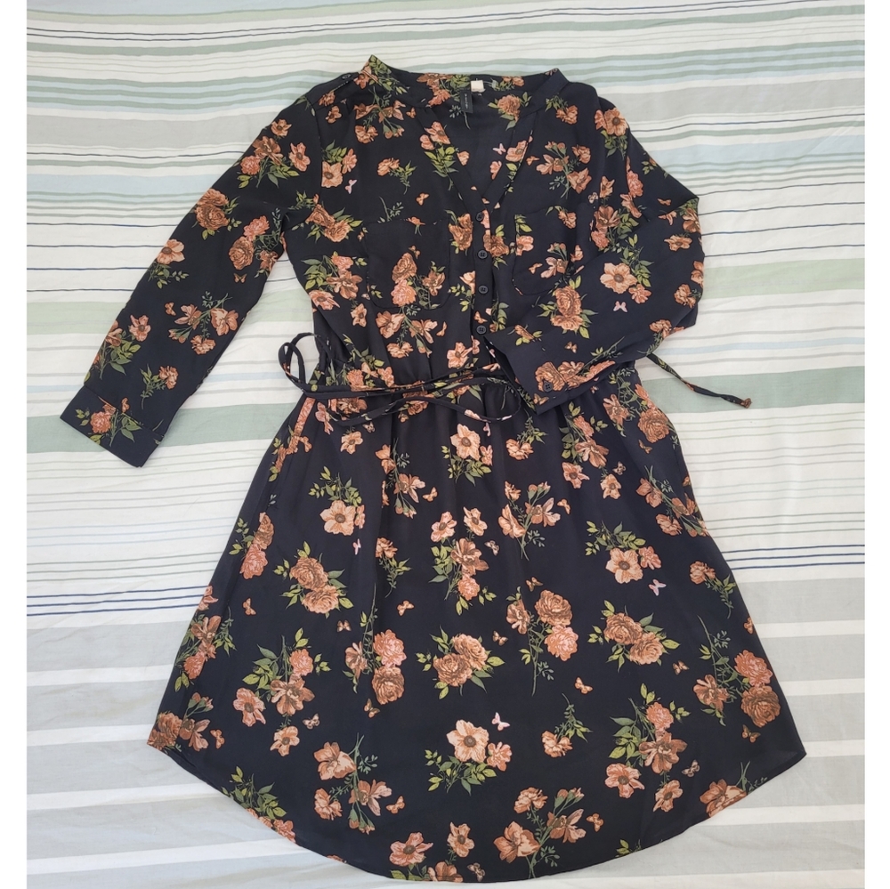 Floral print dress, size large